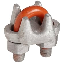 CM 490-M250 1/2" Cable and Wire Size, Galvanized Zinc Finish, Forged Steel Forged Wire Rope Clip, (Pack of 2)