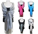 Ladies Stunning Satin Feel Wrap Shawl Scarf