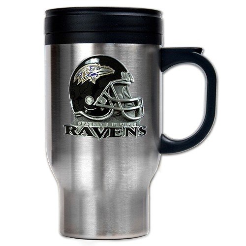 NFL Baltimore Ravens 16-Ounce Stainless Steel Travel Mug - Helmet Logo