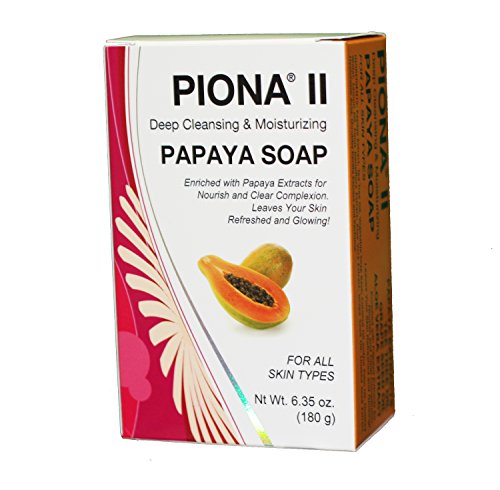 Piona ® II Deep Cleansing & Moisturizing Papaya Soap 6.35 Oz - Clears Complexion and Leaves Skin Glowing - By Cherrybargains