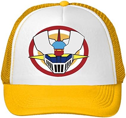 Nuttcva Men's Mazinger Z Poster Mesh Snapback Trucker Hats Caps One Size Yellow