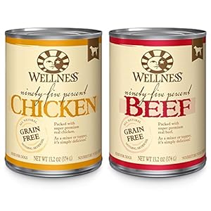 Wellness 95-Percent Grain Free Natural Wet Dog Food, Best Sellers Variety Pack, 13.2-Ounce Can (Pack of 18) Wellness 95-Percent Grain Free Natural Wet Dog Food, Best Sellers Variety Pack, 13.2-Ounce Can (Pack of 18)