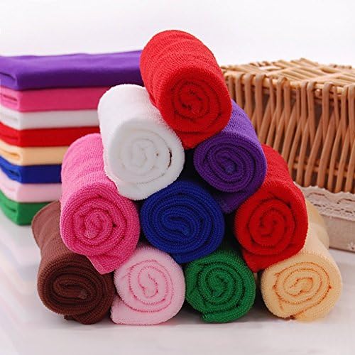 LashaBell magic microfiber quick-dry towel solid color super absorbent car washing printed cleaning towel microfiber cleaning cloth for car washing - Mixed Colour (18pcs)