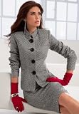 Apparel : Print Stand-Collar Skirtsuit