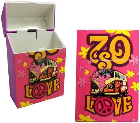 Pink packet cigarettes case Peace and love