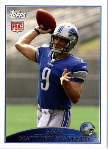 2009 Topps NFL Football ROOKIE Card # 430 Matthew Stafford Detroit Lions (RC) - Mint Condition & Shipped In A Protective Screwdown Display Case!