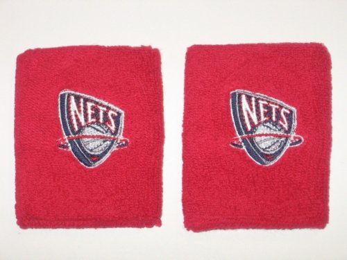 NEW JERSEY NETS Team Logo COTTON WRISTBANDS -(set of 2)