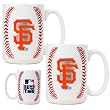 San Francisco Giants MLB 2pc Ceramic Gameball Mug Set - Primary Logo