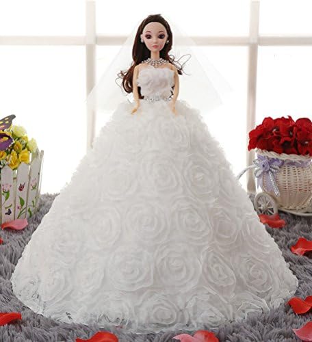 Princess Dolls New 2016 Wedding Bride Doll in Dress with Jewelry Birthday Wishes Doll for Girls and for Wedding Gift