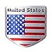 AUDEW 3D Alloy Metal Universal Car Badge Emblem Decal Sticker United States USA Flag