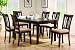 Kitchen & Housewares : 7pc Contemporary Cappuccino Finish Wood Dining Table & Chair Set