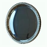 Round Metallic Silver Plastic Platter - 16