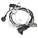 HQRP 2 Pin Acoustic Tube Earpiece Headset Mic for Kenwood TK-3360, TK-3400, TK-3402, TK-5220 + HQRP UV Meter
