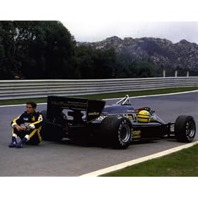 Ayrton Senna Lotus F1 Formulula One- re-pro Poster Approximate size 11.7" x 16.5"- 297mm x 420mm