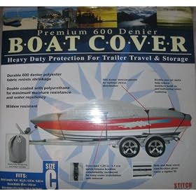Premium Boat Cover Size C 600 Denier Polyester by 