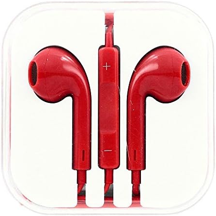 vNetech Premium Headphone w/ Remote Control &amp; Mic for iPhone 4, 4s, 5, 5s, 6, iPads, iPods Compatible (Red.)