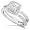 1 1/3ctw Princess Cut Diamond Engagement Ring Set in 14k White Gold (HI/SI-I1)-Size 5
