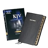 kjv concord reference bible black calfsplit leather red letter text thumb index kj564xri