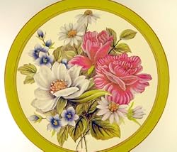 Hand Painted Hanging 10" Daisy Wall Plate