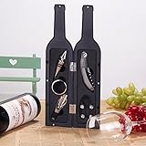Vina® 5 Pcs/set Deluxe Wine Bottle Opener Accessories Gift Set - Wine Bottle Opener, Wine Stopper, Wine Drip Ring, Wine Foil Cutter and Wine Pourer