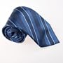 Blue Stripes Woven Silk Tie Gift Box Set Midnight Blue Boxing Day Present T8249