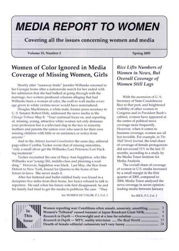 Media Report to Women