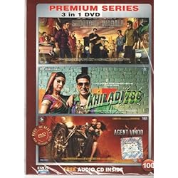 Shootout at Wadala / Khiladi 786 / Agent Vinod  (Hindi Movie / Bollywood Film / Indian Cinema DVD) 3 in 1 Orginal Without Subtittles
