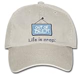 Life is Crap Humorous Out of Beer Embroidered Hat