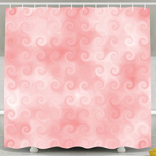 Custom Wallpaper Texture Pattern Water-Repellent Shower Curtain With Hook Color White Size 72*72inch