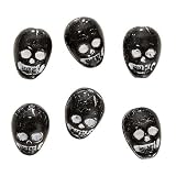 51BP8oAdGyL. SL160  Czech Glass Black Skull Beads Pendants 14.5mm