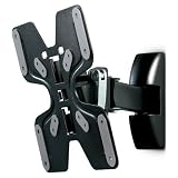 Masterplug Ross Neo LNSA200-RO Single Arm Adjustable Swivel and Tilt Wall Mount Bracket for 23-37 inch LCD, LED, Monitor and TV Black