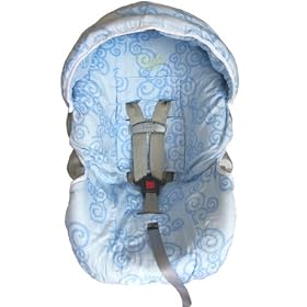 Babble Chic Organic Infant Car Seat Cover - Delightful Swirl