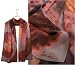 ULRIKE Oblong Chiffon Silk Scarf - An organic meander in mahogany, mauve, coral, indi...