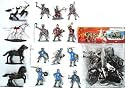 Crusader Knights & Horse Figure Playset (12 Knights & 4 Horses) (Bagged) by BMC