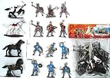 Crusader Knights & Horse Figure Playset (12 Knights & 4 Horses) (Bagged) by BMC
