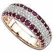 14Kt Yellow Gold Wrap Ruby and Diamond Fashion Ring