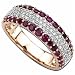 14Kt Yellow Gold Wrap Ruby and Diamond Fashion Ring