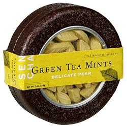 SEN CHA Green Tea Mints, Delicate Pear, 1-Ounce Tins (Pack of 9)