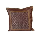ShalinCraft Cushion Cover in Silk Decor Gifts 16x16 inches (bcbr337) by 