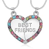Eloi Jewelry Girl's Best Friends Pendant Forever BFF Multicolor Teen Teenager 2pcs Necklace