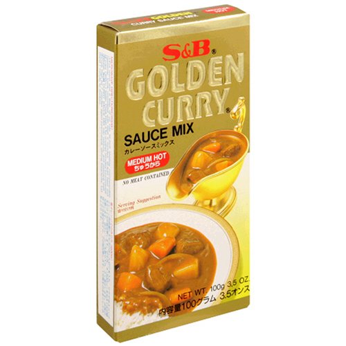 S&B Golden Curry Mix, Mediterranean, 3.5-Ounce Boxes (Pack of 12) by S&B