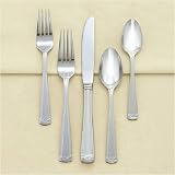 LENOX FLATWARE LANDMARK PLATINUM FROSTED 67 PC. SET W/ CHEST