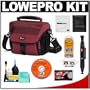 Lowepro Nova 160 AW Digital SLR Camera Shoulder Bag (Bordeaux Red) + Accessory Kit for Canon Rebel XSi, XS, T1i, T2i, EOS 50D, 5D, 7D, Nikon D3000, D5000, D40, D60, D90, D300, D300s, Olympus Evolt E-30, E-450, E-520, E-620, and Sony Alpha A230, A330, A380, A450, A500, A550, A850