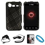 Matte Black with Silver Plaid Design 2 Piece Protective Crystal Hard Shield ....
