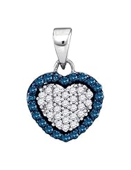 0.33CTW BLUE DIAMOND MICRO-PAVE PENDANT