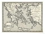 Map of Ancient Greece Art Giclee Poster Print by Henry Justice Ford, 16x12