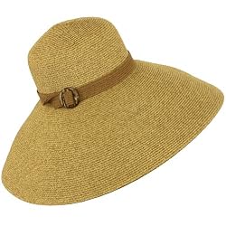 San Deigo UV SUN BEACH HAT BUCKET FLOPPY 7" BRIM Toast
