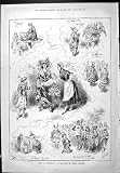 Sportliche drastische Theater-Schauspieler 1887 Nachrichten-Alice-Märchenland-Prinz-Wales