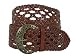 Ladies Wide Braided Woven Leather Belt Size: M/L - 41 END-TO-END Color: Brown