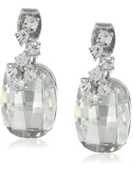 Oroclone "Crystal Luxe" 14k Plated Emerald Cut Swarovski Stone Earrings